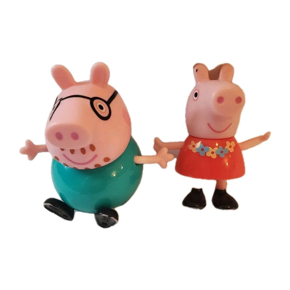 Peppa Pig And Daddy‎ Pig Replacement Figure Cake Toppers Lot Of 2